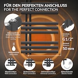 thumbnail of LuxeBath Elektrischer Badheizkörper Iron EM 500x1000mm Anthrazit mit Heizstab 600W Digital und Thermostat Handtuchheizkörper Handtuchwärmer