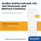 thumbnail of Exquisit Gefrierschrank, Tiefkühlschrank, 194 L, 4-Sterne-Gefrieren, Schnellgefrieren, Alarm-Funktion, Gefrierschrank NoFrost, GS4271-NF-H-010E weiss