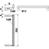 thumbnail of OBO Bettermann Stützkonstruktion Ausleger SKA 05 VZ 7202436