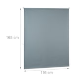 thumbnail of Relaxdays Verdunkelungsrollo, Hitzeschutz, Thermo Rollo Klemmfix, blickdicht, Seitenzugrollo 120x165, Stoff 116 cm, grau