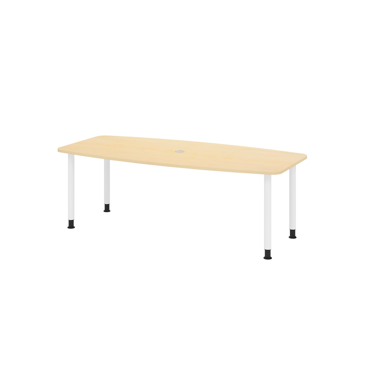 Hammerbacher-Konferenztisch 220cm/4 Rundrohrfüße Ahorn-VKT22C/3/W