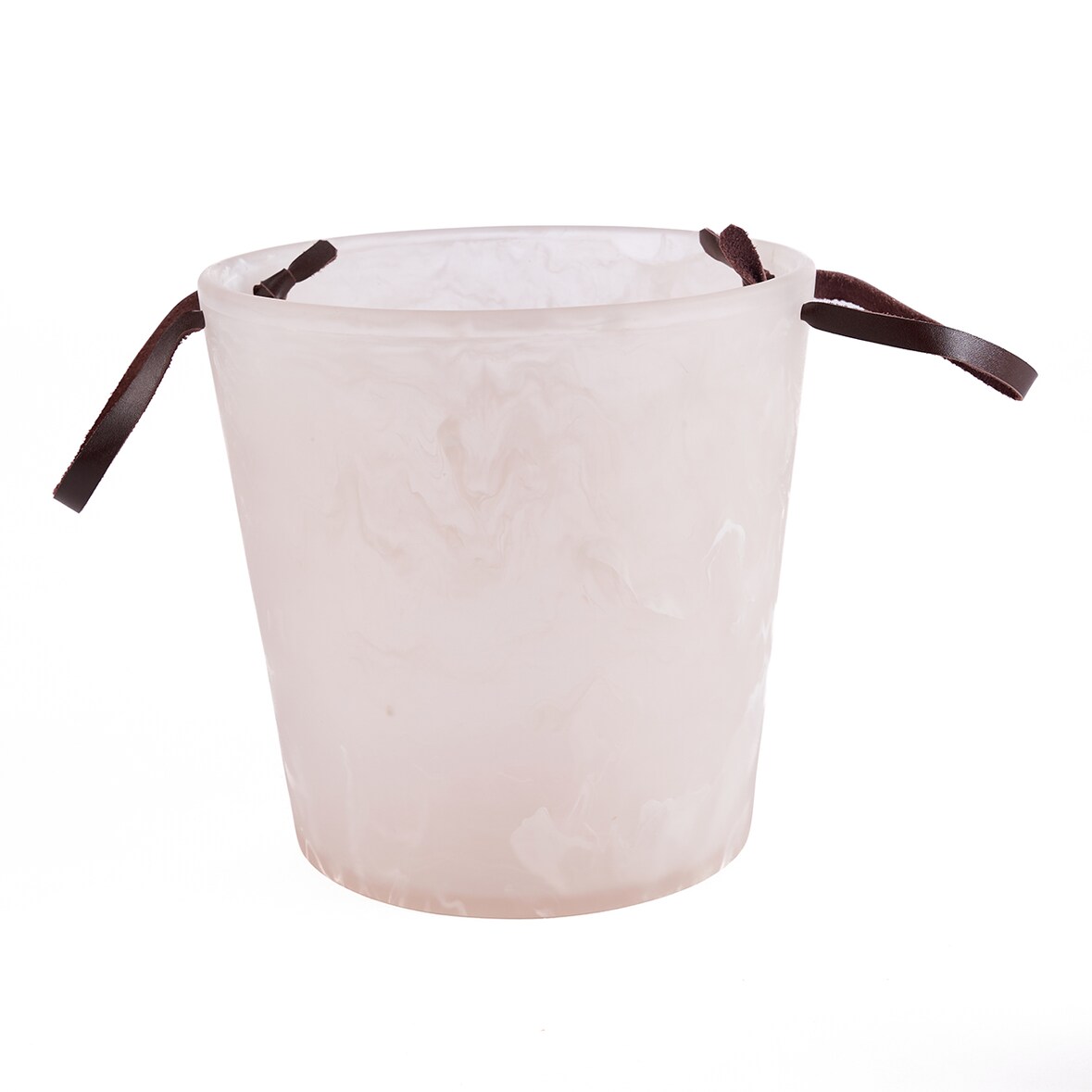 Bazar Bizar IJsemmer van hars 23x23x23,5 cm roze wit