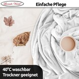 thumbnail of Kuscheldecke Weiß 220x240 cm Wolldecke Fleece extra weiche Wohndecke Sofa