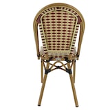 thumbnail of Ligne CHR Chaise Beaulieu, structure aluminium, assise/dossier polypropylène tressé, beige, bordeaux, crème