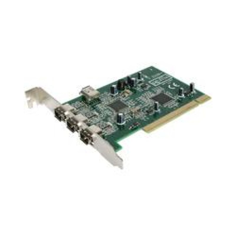 StarTech.com 4 Port 1394a FireWire PCI Schnittstellenkarte 3x extern 1x intern FireWire-Adapter