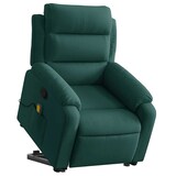 thumbnail of vidaXL Massagesessel mit Aufstehhilfe Dunkelgrün Samt