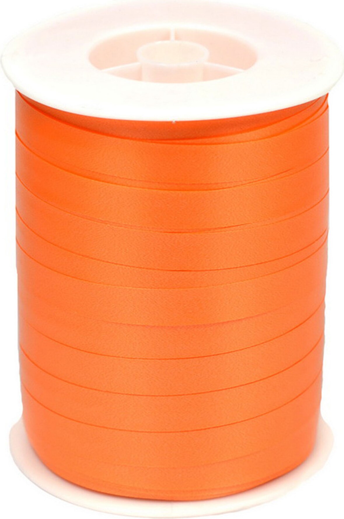 250m Geschenkband Ringelband 10mm - wasserfestes Kunststoff Dekoband Schleifenband Polyband Luftballonband zum Basteln Schleifen Luftballons Orange