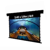 thumbnail of KIMEX - Ecran de projection motorisé tensionné 3,40 x 1,91m - Format 16:9 - Wi-Fi - Carter noir