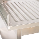 thumbnail of Romux® Fregadero de Acero Inoxidable de 1 Seno con Escurridor Izquierda 1400x700x850 mm Desmontable | Pica Industrial con patas | Pila Lavadero