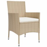 thumbnail of vidaXL 9-tlg. Garten-Essgruppe mit Kissen Beige Poly Rattan