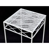 thumbnail of DanDiBo Blumenhocker Weiß Metall Eckig Blumenständer 96314 3er Set Beistelltisch Blumensäule Modern Pflanzenständer Pflanzenhocker