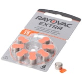 thumbnail of Rayovac HA13 PR48  Hörgeräte Batterien Extra Advanced 8er Sparpack 6 + 2 Gratis 5000252100973, Lieferung besteht aus 8 Stück Batterien