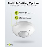 thumbnail of Goobay 95172 Infrarot Bewegungsmelder, Weiß - zur Aufputz-Deckenmontage, 360° Erfassung, 6 m Reichweite, für Innen (IP20), LED-geeignet