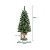 thumbnail of COSTWAY Albero di Natale Artificiale 120 cm con Illuminazione, Albero di Natale in Vaso, Albero in Vaso per Ingresso