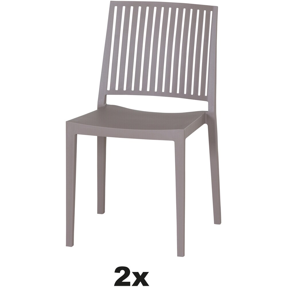 SIENA GARDEN Urban Lights Set 2teilig Lane Stuhl gastrotauglich taupe