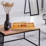 thumbnail of Relaxdays Snackschalen Set, mit Serviertablett, Bambus, 6 Schälchen, für Chips, Nüsse & Süßigkeiten, Servierset, natur