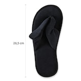 thumbnail of 10x10 Paar Slipper "Black Deluxe" Schwarz Einheitsgröße 28,5 cm lang Hotelslipper Einwegslipper Gästehausschuhe Hotelhausschuhe