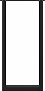 thumbnail of Helloshop26 - Set aus 2 modernen U-förmigen Bartischbeinen 40 x 100-101 cm mit verstellbaren Nivellierfüßen schwarzer Stahl 02_0057468
