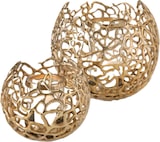 thumbnail of Windlicht Fidan Aluminium Ø19/28 cm H17/26 cm gold 2er-Set