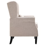 thumbnail of Helloshop26 - Fauteuil chaise siège lounge design club sofa salon lin tissu beige 1102202/3