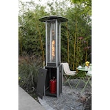 thumbnail of APANA Gasheizer 12,5 kW Bellamente Cristal praktischer Gasheizstrahler für Terrasse Garten Balkon mit Umkippsicherung & Abschaltautomatik in schwarz