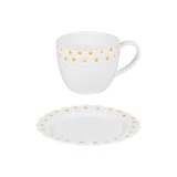 thumbnail of Coffret de 6 tasses à café avec sous tasses Marguerite 10 cl -  10.00 cl Blanc Rond Porcelaine Table Passion 9.00x7.00 cm