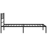 thumbnail of vidaXL Bedframe met hoofdbord metaal zwart 100x190 cm
