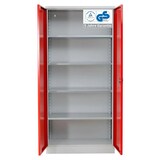 thumbnail of PROREGAL Stahlschrank BEE mit 9 verzinkten Fachböden | HxBxT 195x92x60cm | Grau-Rot | Werkstattschrank Werkzeugschrank Aktenschrank Universalschrank