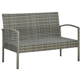thumbnail of vidaXL 4-tlg. Garten-Lounge-Set mit Auflagen Poly Rattan Grau