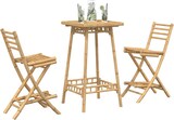 thumbnail of vidaXL 3-tlg. Outdoor-Bar-Set Klappbar Bambus