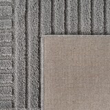 thumbnail of Carpetsale24 Wohnzimmer Teppich 160x230 cm Grau Hochflor Skandi Boho Karo Design Hoch-Tief Effekt Weicher Flauschig Pflegeleicht für couchtisch