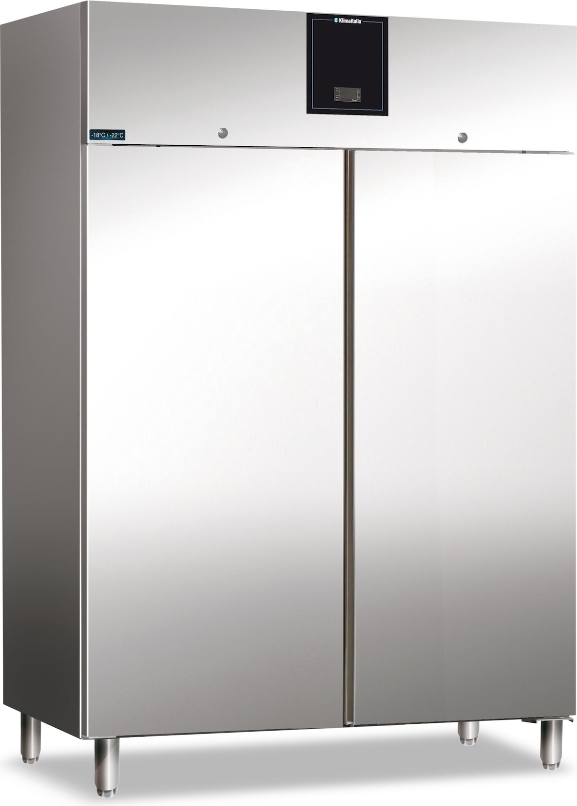 KLIMAITALIA 1400 Liter belüfteter Edelst.gefrierschrank in Klasse B. Abtau auto. LED. T° -22°C/-18°C. Dim. LxBxH 142x87,5x209 cm. AXF1600B