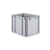 thumbnail of PROREGAL SuperSparSet 4x Eurobox NextGen Grip mit Auflagedeckel & 4 gelben Verschlüssen, HxBxT 32x30x40cm, 30L, Grau, Griffe zu, Eurobehälter
