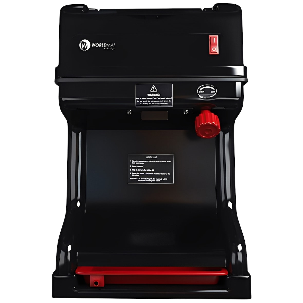 Picador de gelo automático WORLDMAI para coquetelaria e hotelaria. Triturador de gelo para cozinhas de bares e restaurantes.