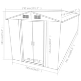 thumbnail of Helloshop26 - Caseta de jardín caseta almacén cobertizo exterior robusto cobertizo para herramientas 257 x 779 x 181 cm acero 02_0022233