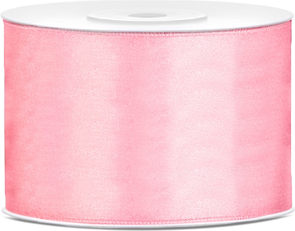 Satin Geschenkband rosa 25m 50mm breit
