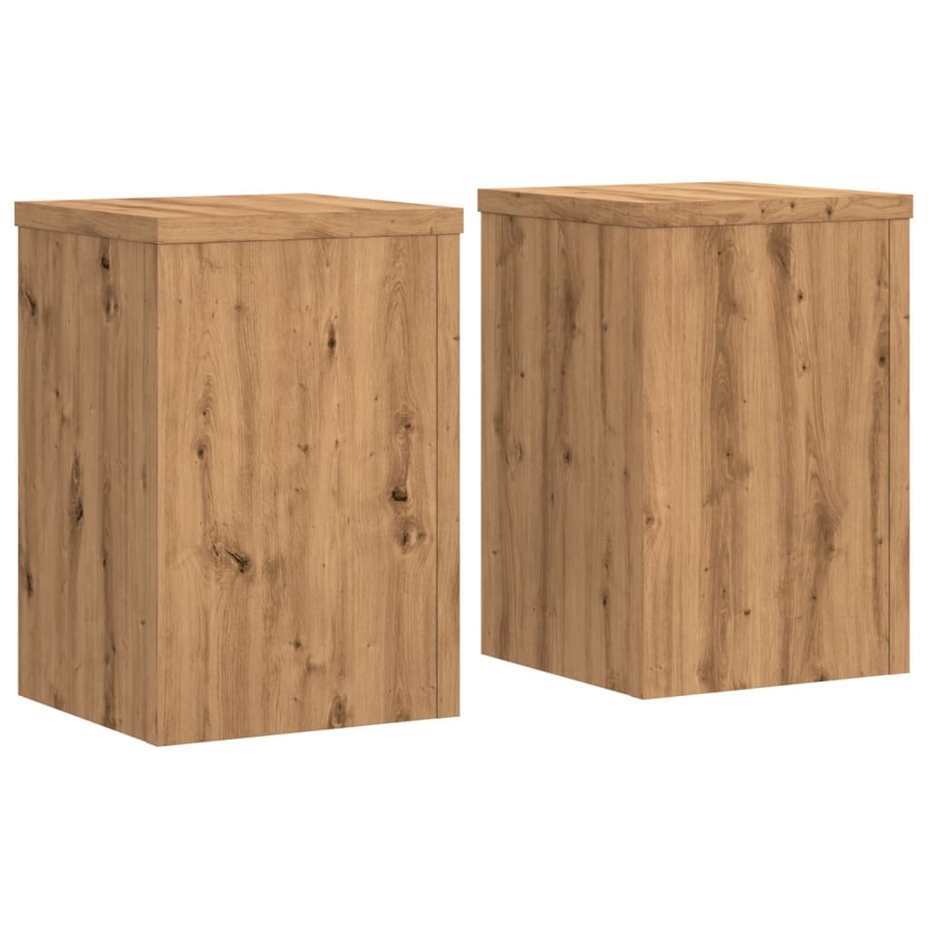 Helloshop26 - Pflanzenständer Blumenmöbel 2er-Set handgefertigt Holzwerkstoff braun 02_0045292