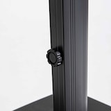 thumbnail of Ampelschirm 2×3 m neigbar, drehbar und mit 4 beschwerten Bodenplatten, Aluminium anthrazitgrau