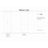 thumbnail of SARMOG MOBILE 2 ANTE H199 L71 KIT in truciolare nobilitato color ossido bianco e ossido nero