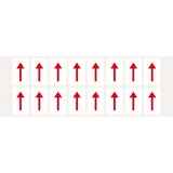 thumbnail of Aufkleber I Pfeil, weiß/rot, Folie, Schrifthöhe 25mm, 22x36mm, 320 Stück/VE