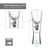 thumbnail of Alois 2er Set Weizenbierglas 0,5 L Hirschmotiv Geschenkverpackung