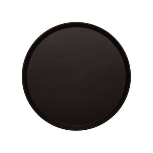 Cambro Treadlite rundes rutschfestes Fiberglas Tablett schwarz 35,5cm