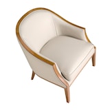 thumbnail of Angel Cerdá Fauteuil en cuir sable 5127C 74 x 81 x 84