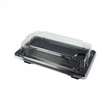 thumbnail of 800 Uds. Mini Bandejas sushi PS reciclable con tapa antivaho (16,5x9x4cm)  Ref TPSUSHI8