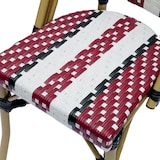 thumbnail of METRO PROFESSIONAL Chaise Pigalle, empilable, aluminium / rotin PE, rouge