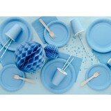 thumbnail of 6 Pappteller 18cm Partyteller Einwegteller plastikfrei Partygeschirr Geburtstag Kindergeburtstag Partydeko Tischdeko Hellblau