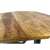 thumbnail of Couchtisch Beistelltisch 56 x 47 cm  Wohnzimmer Tisch Metall-Gestell mit massiver Tischplatte : schwarz matt - tabacco