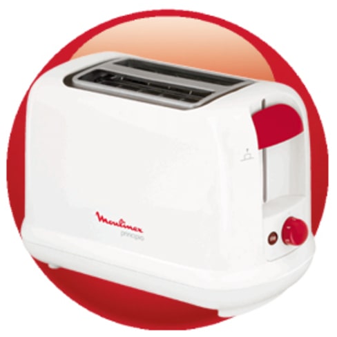 Moulinex Principle 2 2Slice(S) 850W Witte Broodrooster