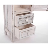 thumbnail of Cassettiera armadietto shabby vintage 2 cassetti e sportello 25x30x90cm legno di paulonia bianco