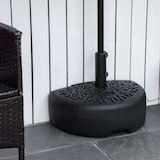 thumbnail of Outsunny Base de Pared para Sombrilla Soporte Semicircular de Parasol Rellenable de Arena 21 kg o Agua 18 kg para Patio 50x31x18 cm Negro